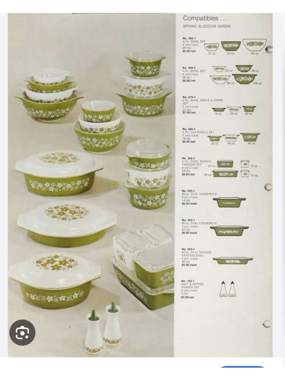 Pyrex Nesting Mixing Bowl. Spring Blossom. Vintage 70s. #442 - Picture 12 of 15